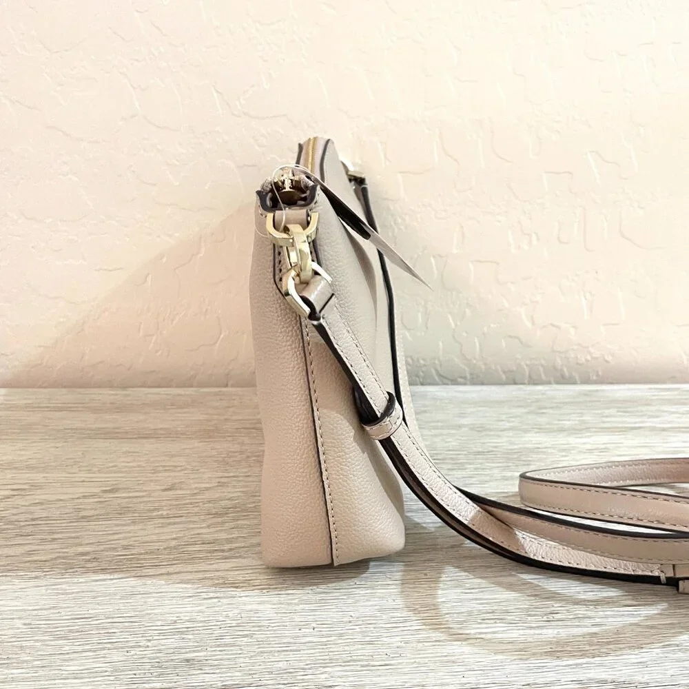 New Kate Spade Bailey Crossbody Bag Warm Beige Leather NWT